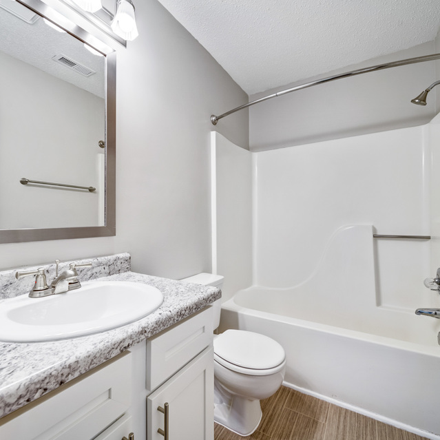 Trails at Southpoint Glen - Bathroom with Vanity and Bath Tub
